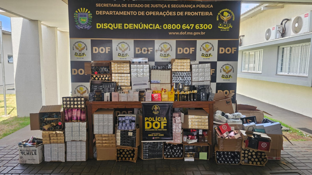 DOF prende casal com mercadorias ilegais que seriam entregues em Dourados