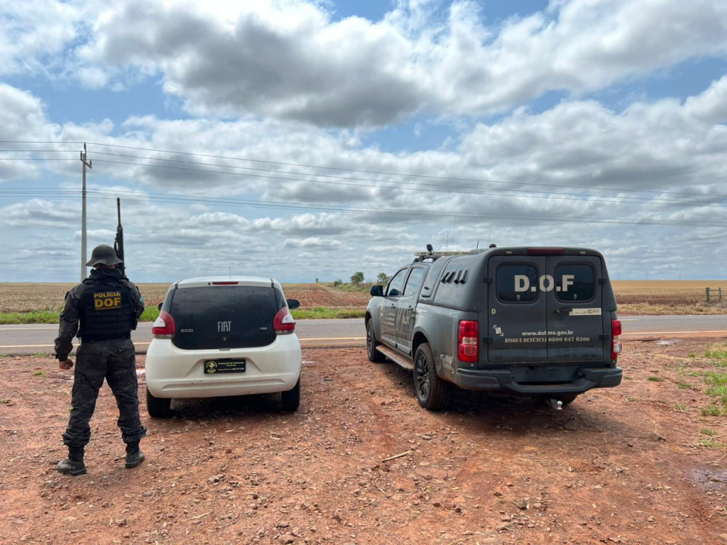 Fiat Mobi furtado no Rio Grande do Sul é apreendido na fronteira