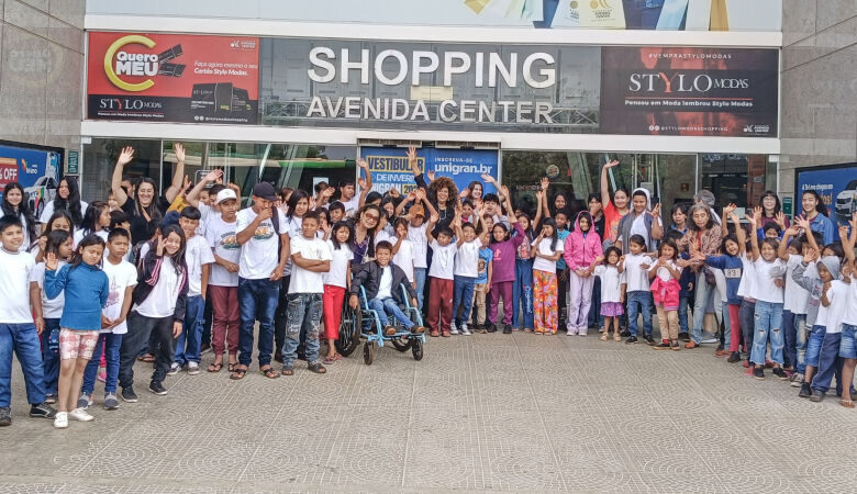 Projeto reúne parceiros e leva dia de diversão no shopping para crianças indígenas