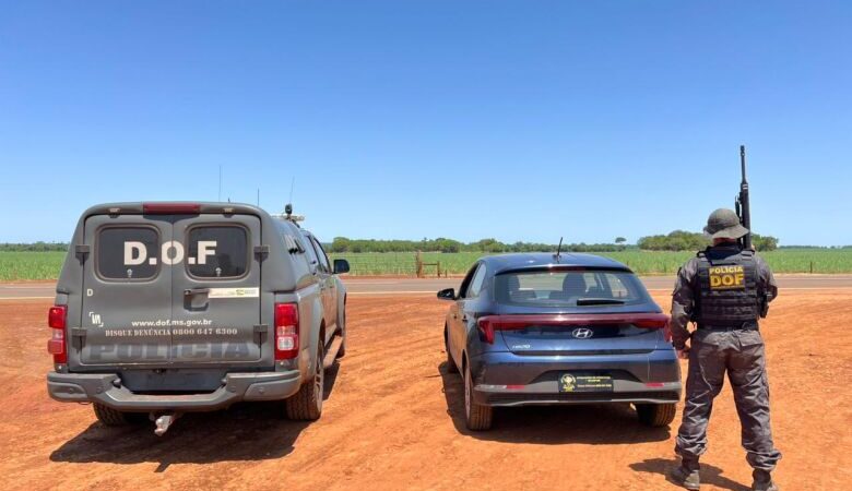 Homem é preso em Caarapó com veículo furtado em São Paulo