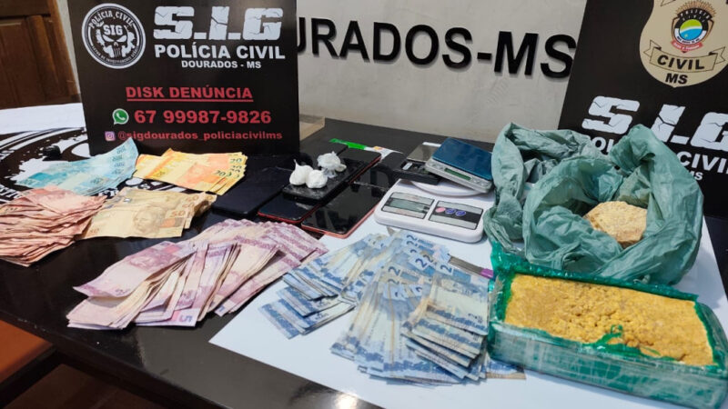 Dois homens são presos em ponto que fazia delivery de drogas em bairro de Dourados