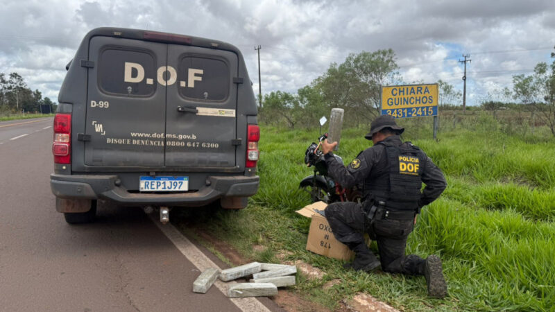 DOF recaptura foragido da Justiça com 24 quilos de maconha na fronteira