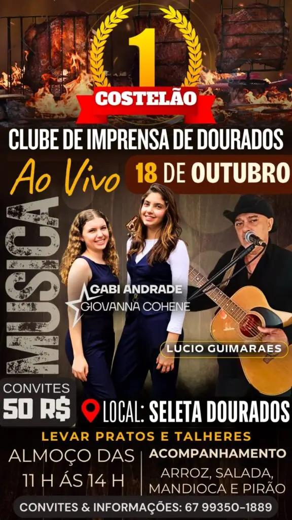 Dourados: com boa música e costelão, CID reúne imprensa e amigos, no sábado, na Seleta