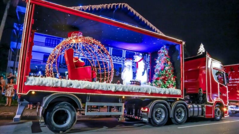 “Natal Encantado Dourados” vai receber a Caravana de Natal da Coca-Cola