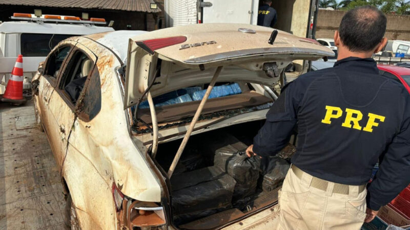 Carga de maconha apreendida durante fuga na Capital pesou 1,3 tonelada