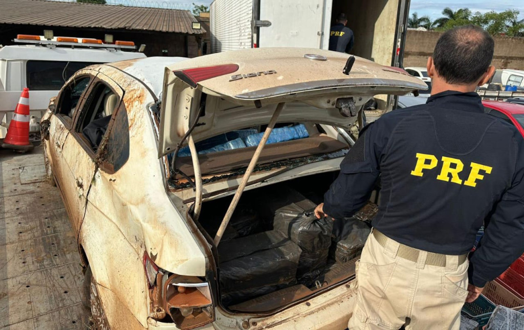 Carga de maconha apreendida durante fuga na Capital pesou 1,3 tonelada