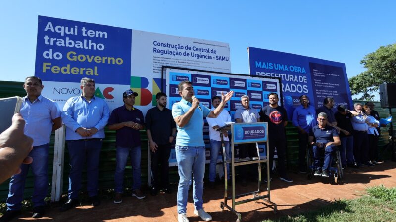 No início das obras da sede do Samu, prefeito cobra mais compromisso do Estado e da União com a saúde