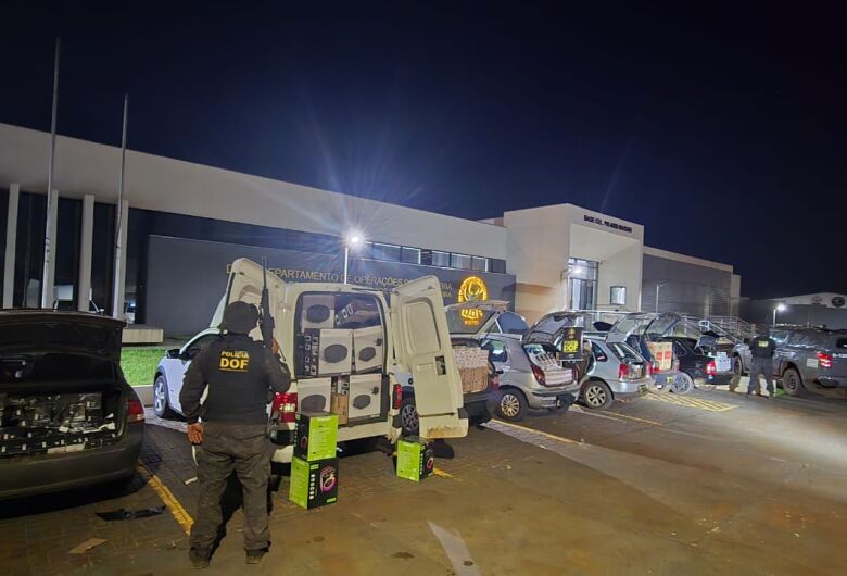 Comboio é apreendido com mais de R$ 450 mil em produtos de contrabando e descaminho