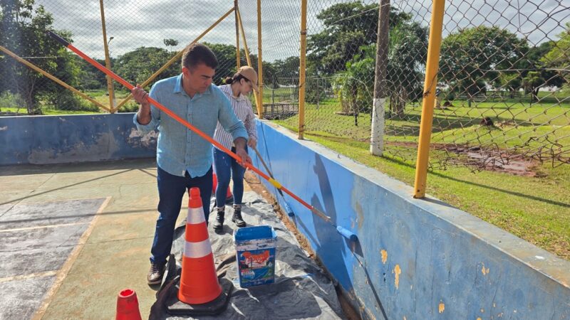 Prefeitura retoma revitalização das quadras poliesportivas do Parque Antenor Martins
