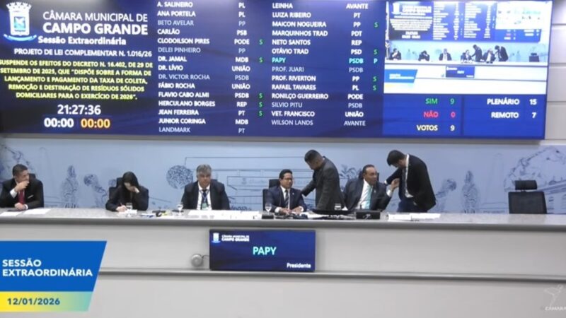 Câmara aprova projeto que veta aumento da taxa do lixo e reduz valor do IPTU 2026