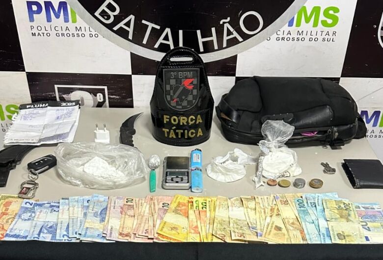 Dupla é presa com cocaína, euros e dólares em esquina ‘badalada’ do centro de Dourados