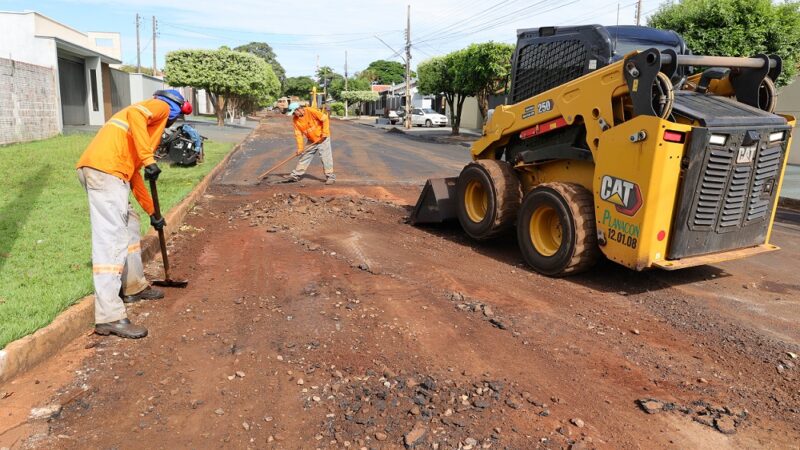 Prefeitura avança com operação tapa-buracos no Jardim Maracanã e mais 4 bairros 