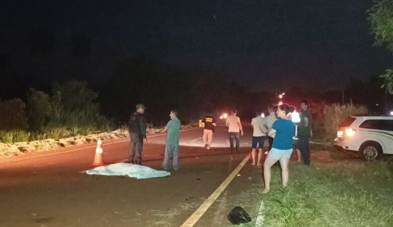 Colisão entre moto e carro mata mulher na MS-379