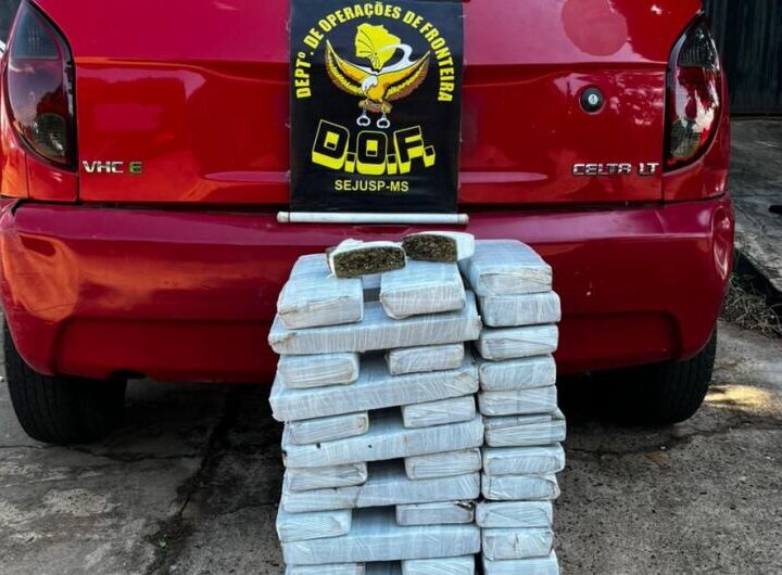 Nervosismo e versões contraditórias levam apreensão de 64 kg de maconha