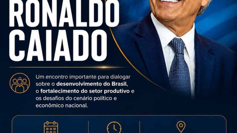 Ronaldo Caiado participa de encontro em Campo Grande para debater desenvolvimento econômico e cenário político