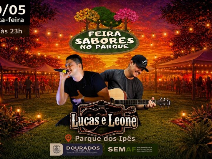 Feira Sabores agita Parque dos Ipês na sexta com show da dupla Lucas e Leone