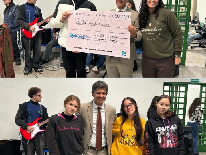Deputado Estadual Professor Rinaldo visita Escola Estadual Lúcia Martins Coelho e entrega emenda de R$ 30 mil