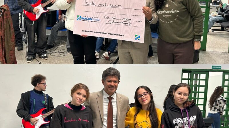Deputado Estadual Professor Rinaldo visita Escola Estadual Lúcia Martins Coelho e entrega emenda de R$ 30 mil