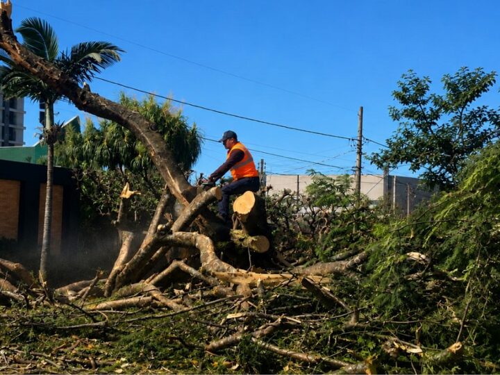 Prefeitura atua com rapidez após fortes chuvas e realiza remoção de árvores