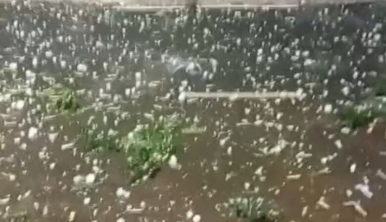 Região enfrenta noite de ‘caos’ com granizo, alagamentos e ventania