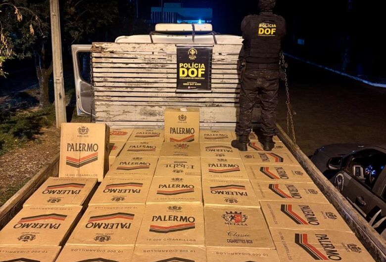 Caminhão carregado com cigarros contrabandeados é apreendido