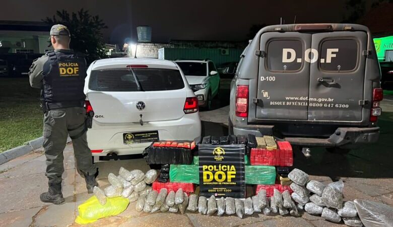 Perseguição termina com homem preso com mais de 200kg de drogas