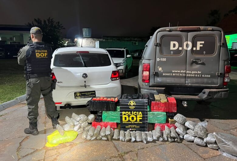 Perseguição termina com homem preso com mais de 200kg de drogas