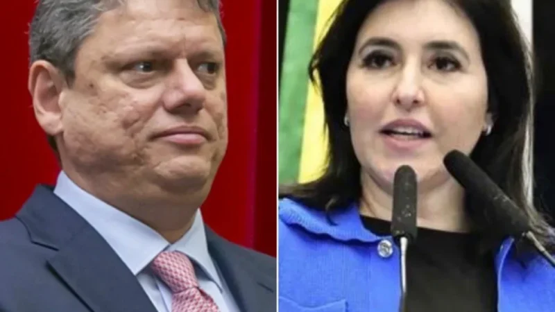 Tarcísio diz que Simonte Tebet levou “cartão vermelho” de Mato Grosso do Sul