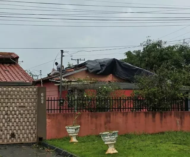 Chuva forte derruba árvores, danifica casas e compromete estradas em Amambai